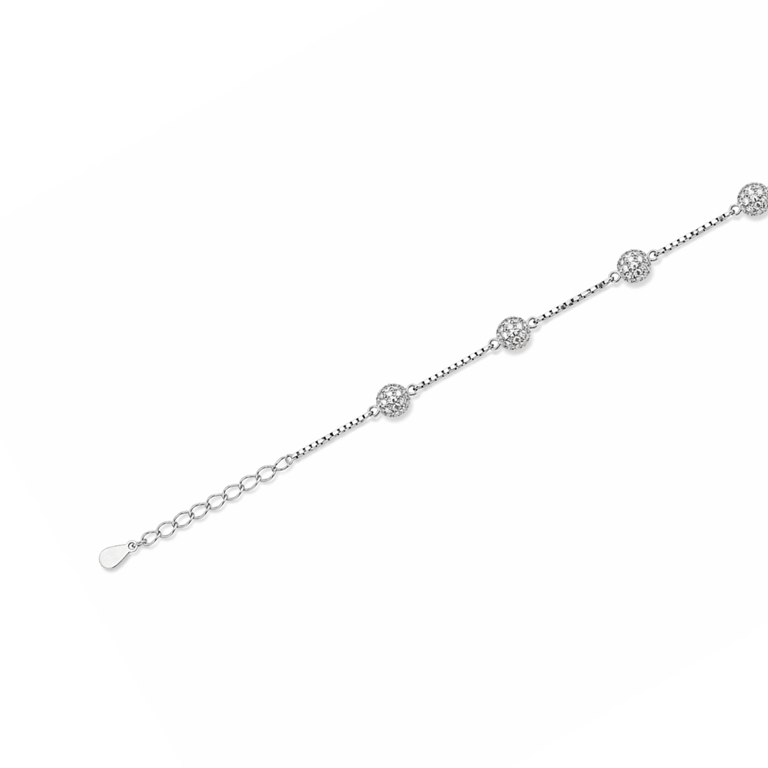 Stardust Pavé Ball Station Bracelet