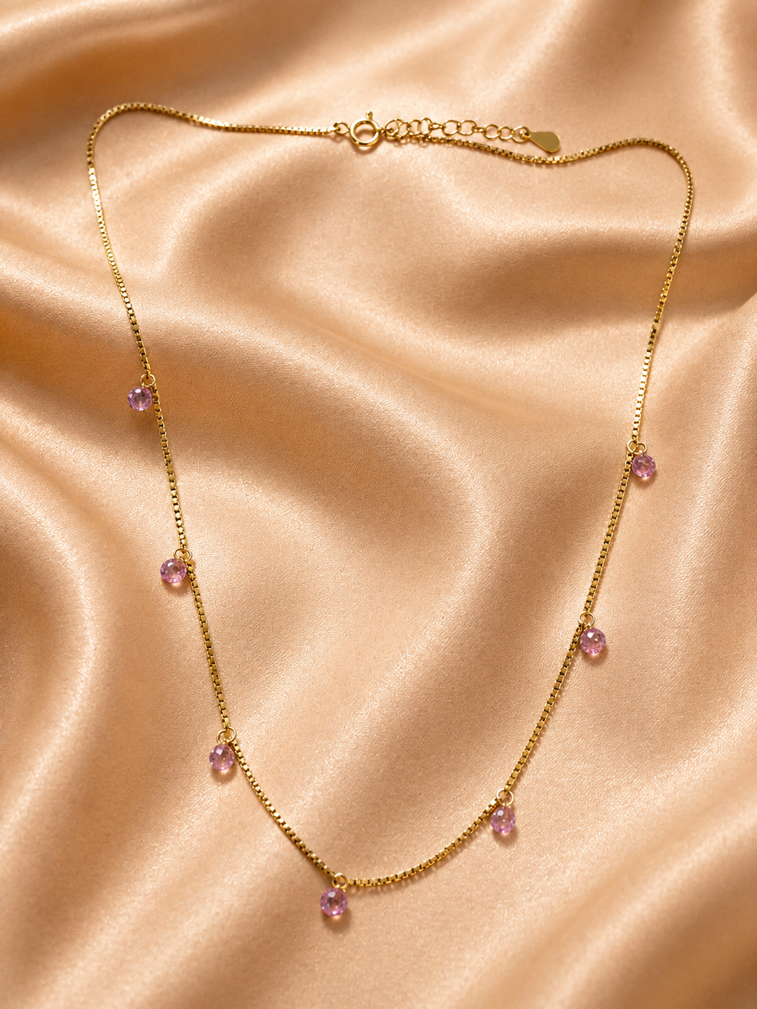 Pink Drop Necklace