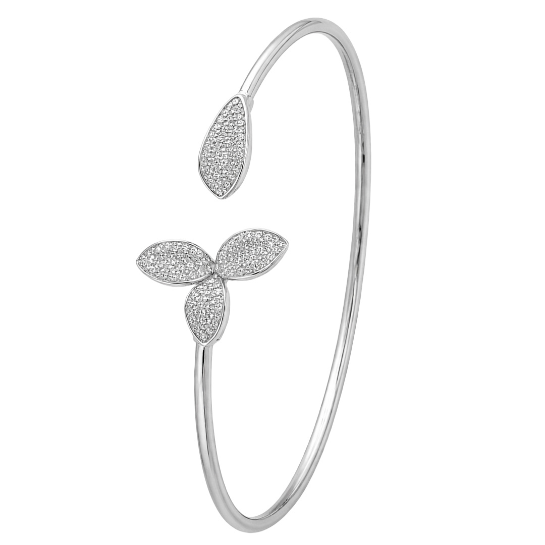 Petalia Floral Open Cuff Bracelet