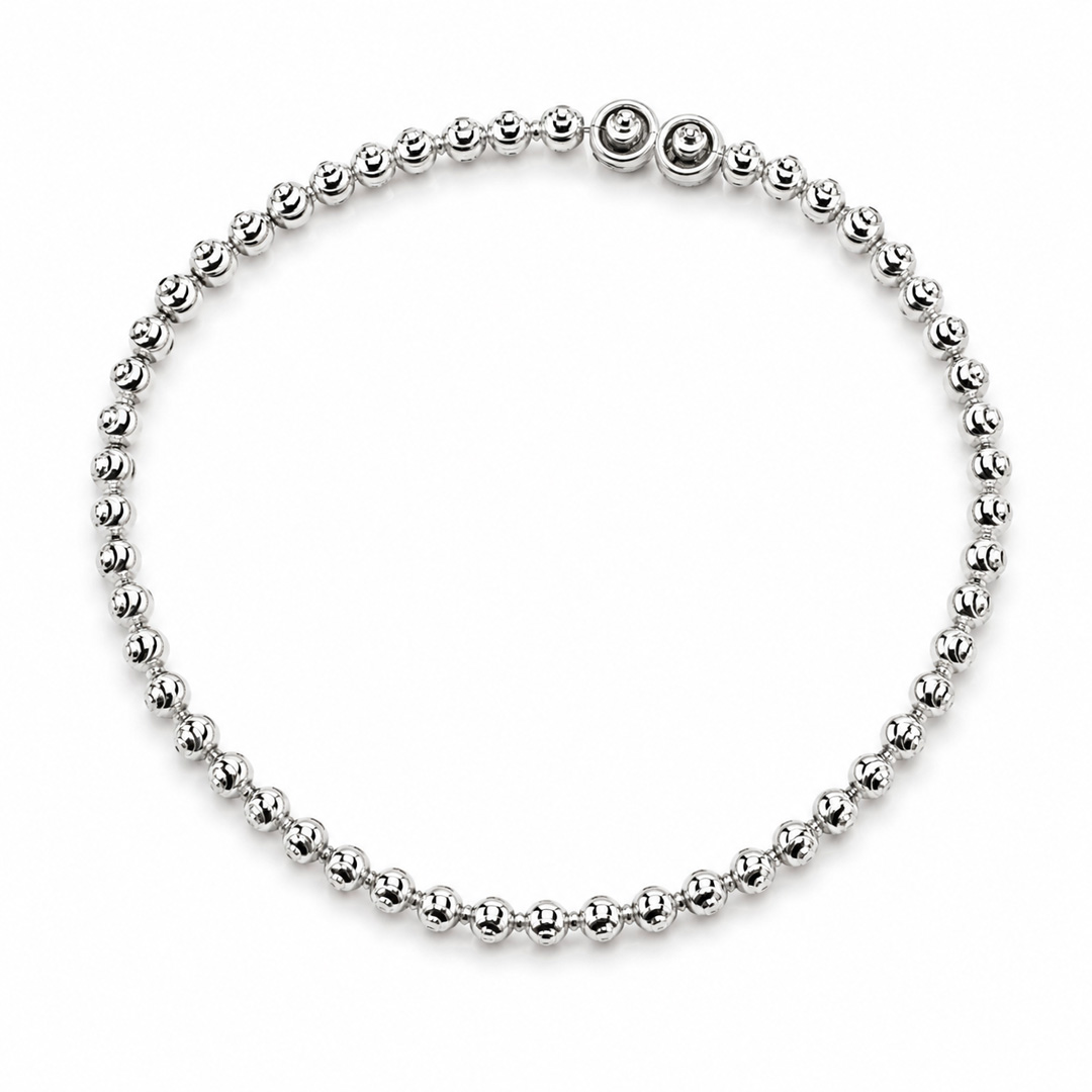 Stellar Silver Ball-Chain Bracelet