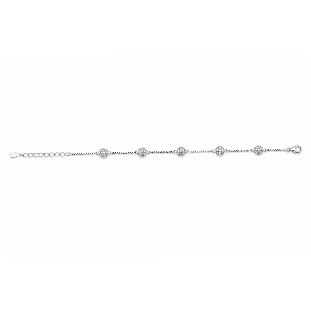 Stardust Pavé Ball Station Bracelet