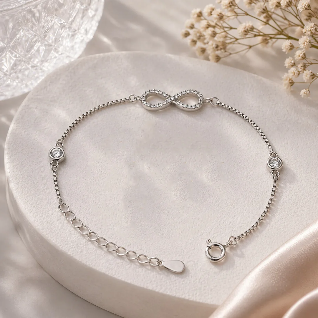 Infinita Silver Infinity Bracelet