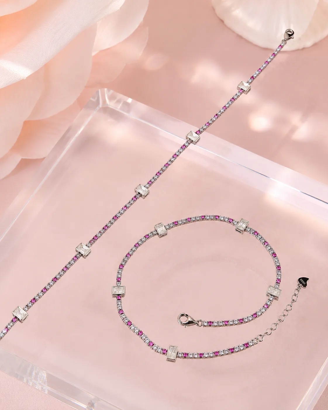 Pink Sparkle Anklet