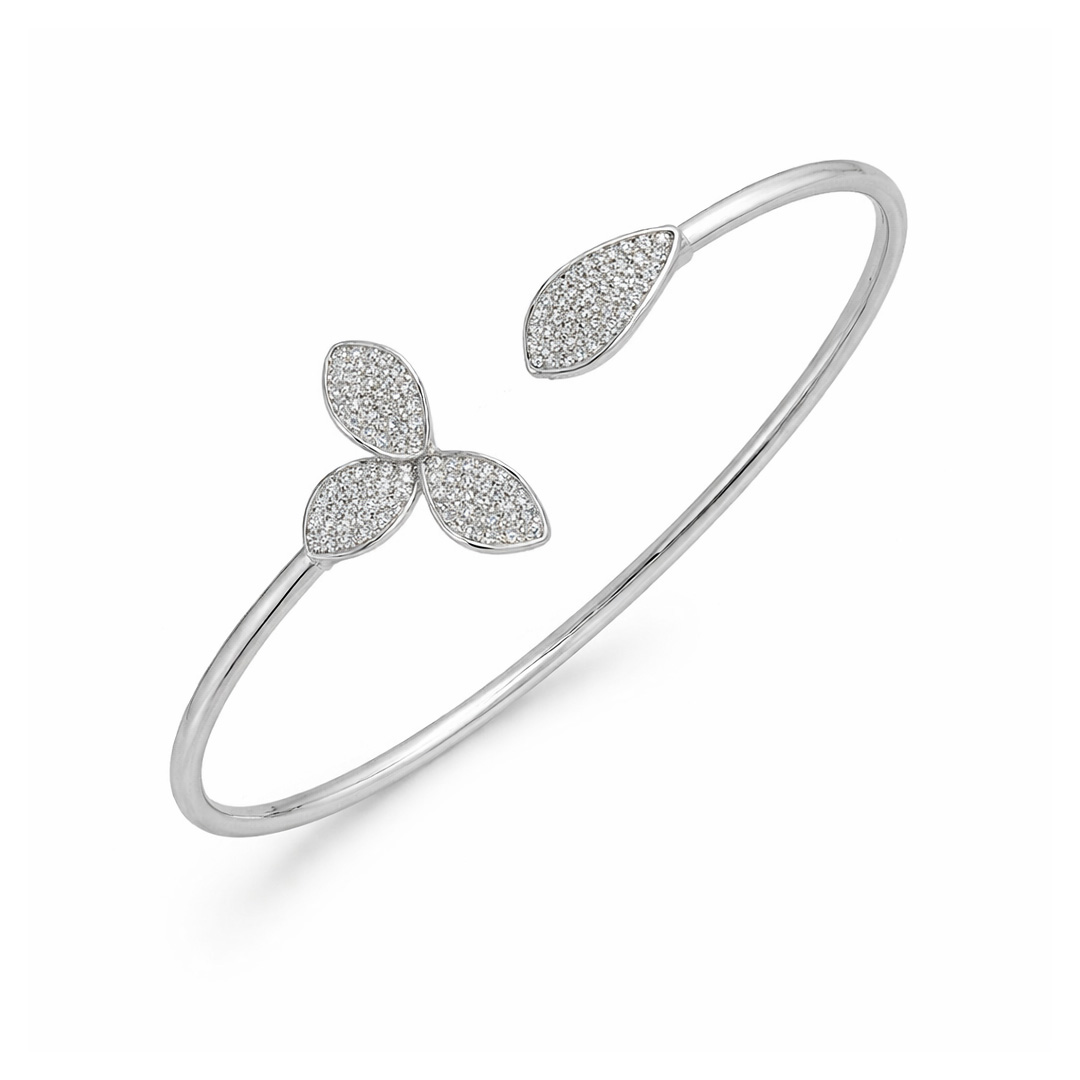 Petalia Floral Open Cuff Bracelet