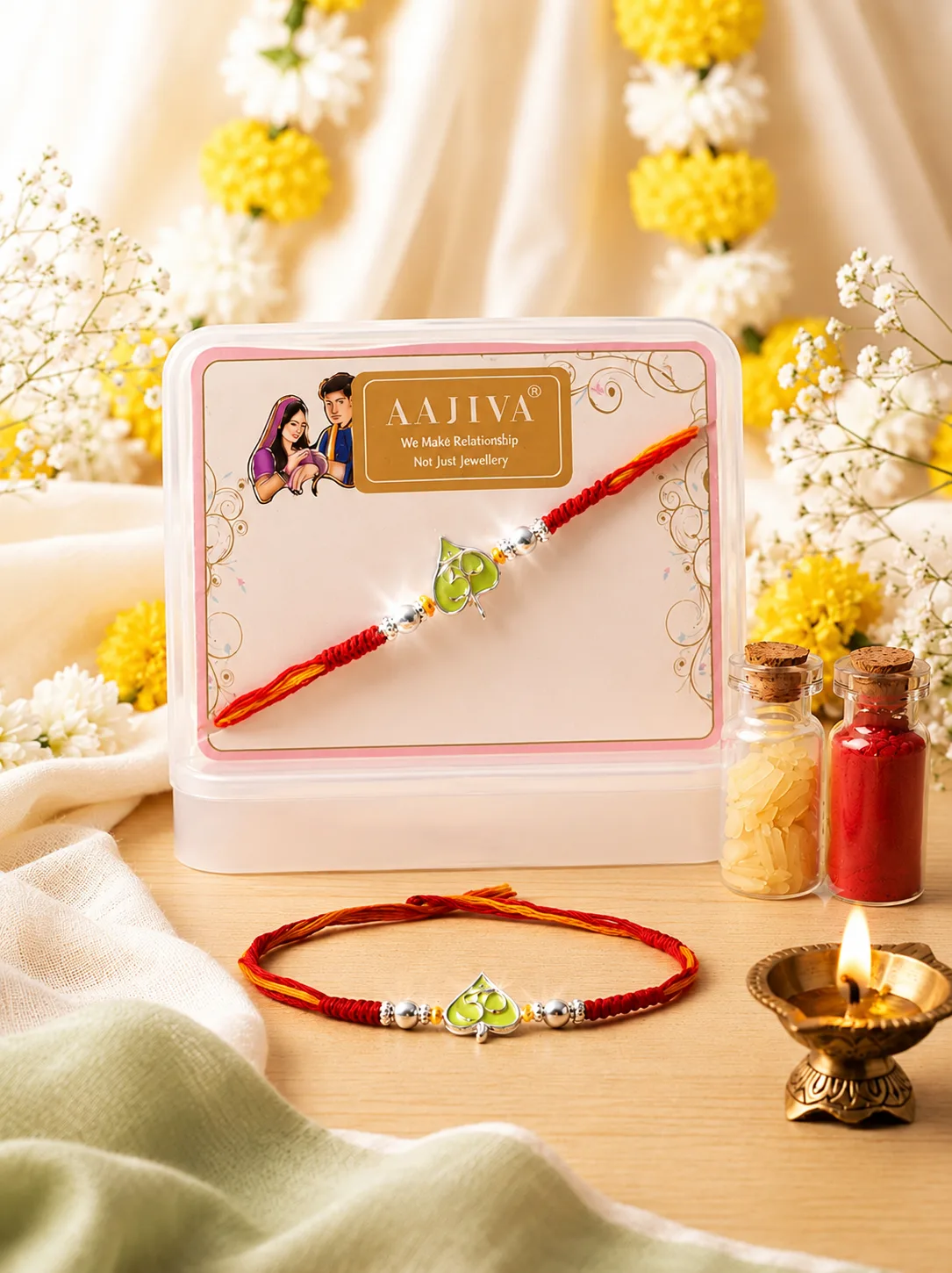 Harit Om — Leaf Charm Rakhi