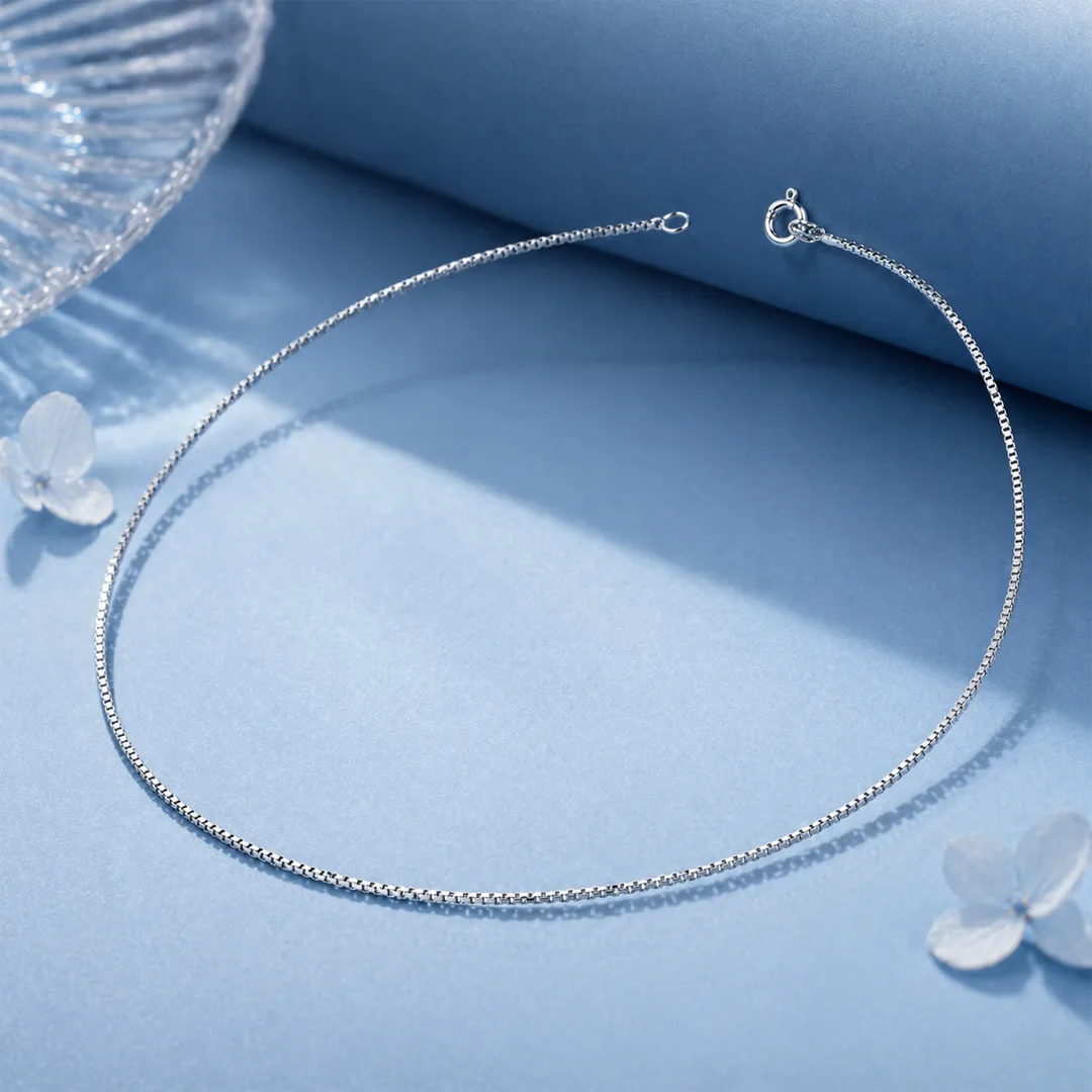 Elora Silver Box Chain Bracelet