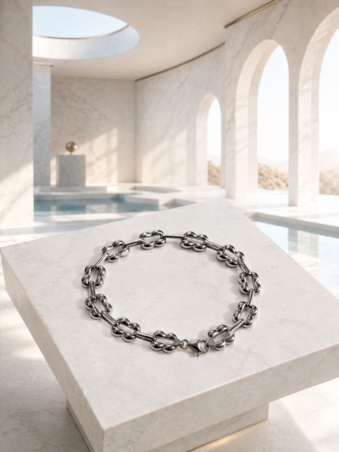 Clover Bar-Link Men's Bracelet