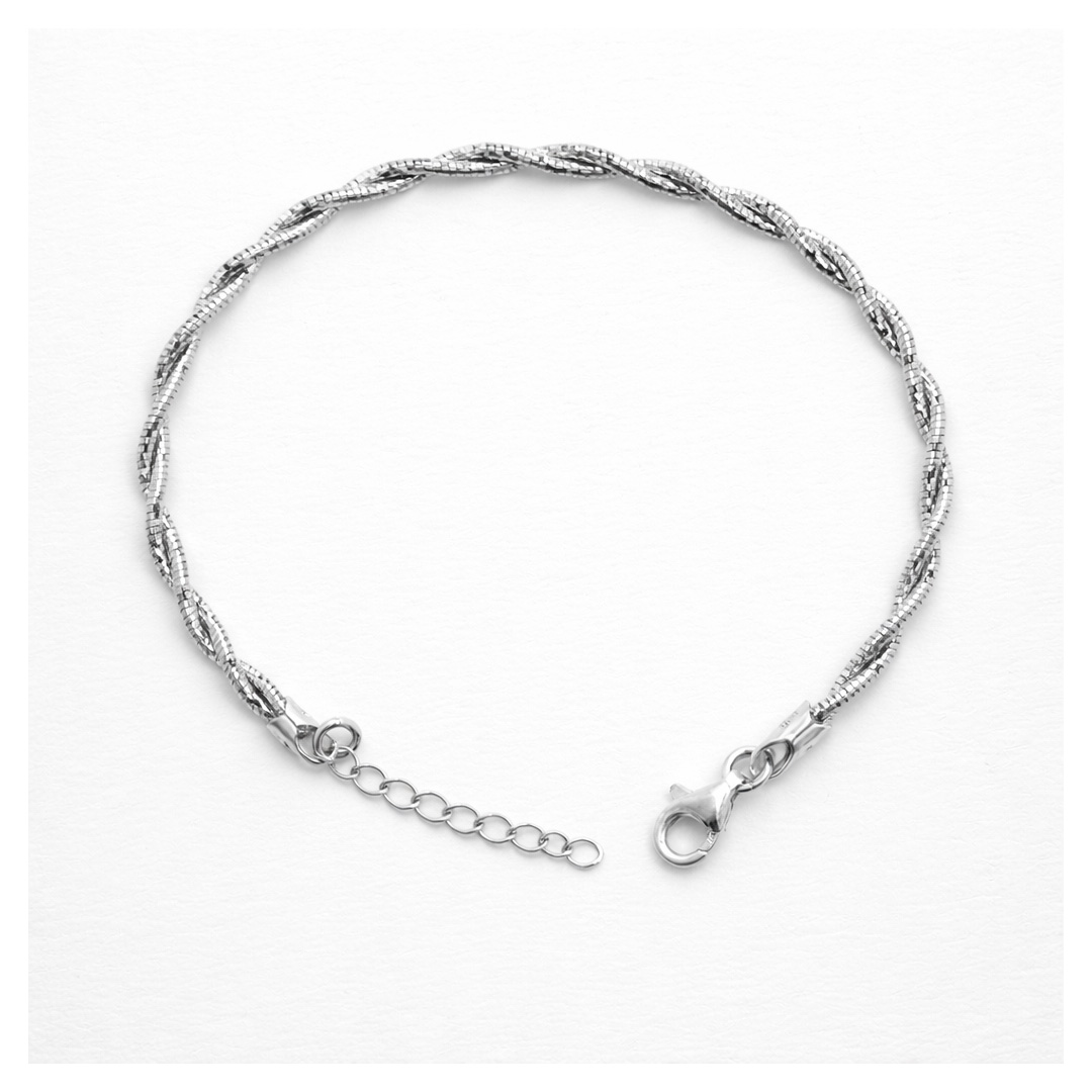 Twista Braided Silver Chain Bracelet