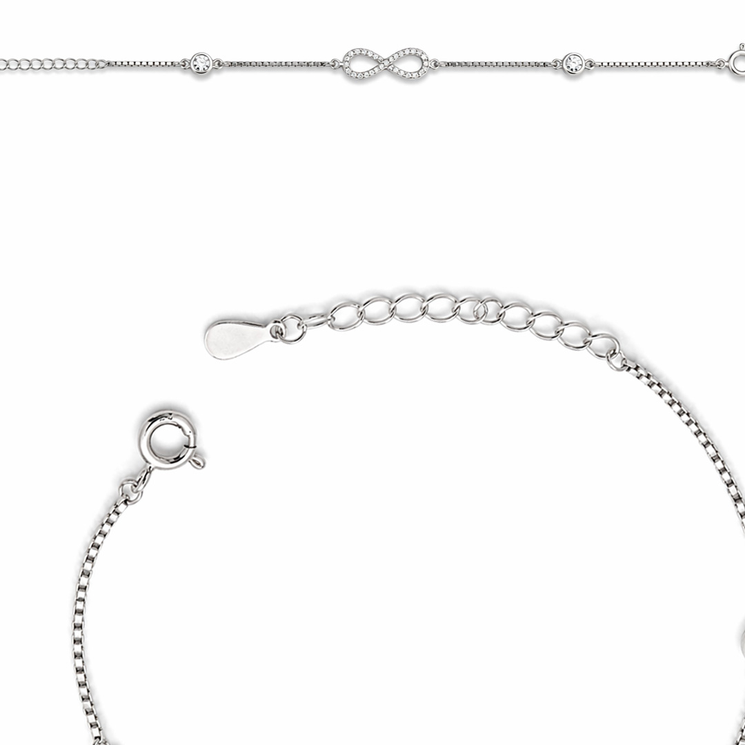 Infinita Silver Infinity Bracelet