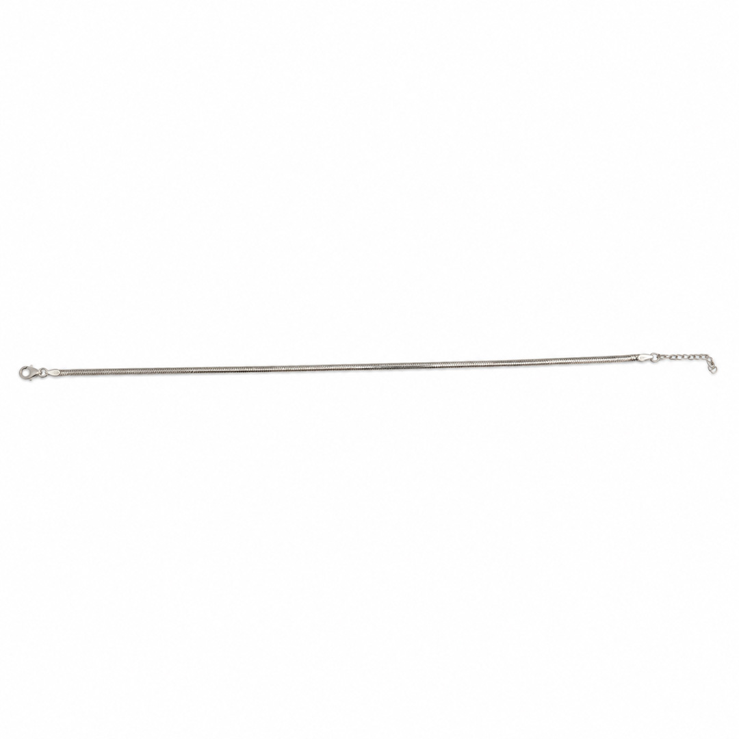Nyra Oxidized Silver Snake Chain Bracelet