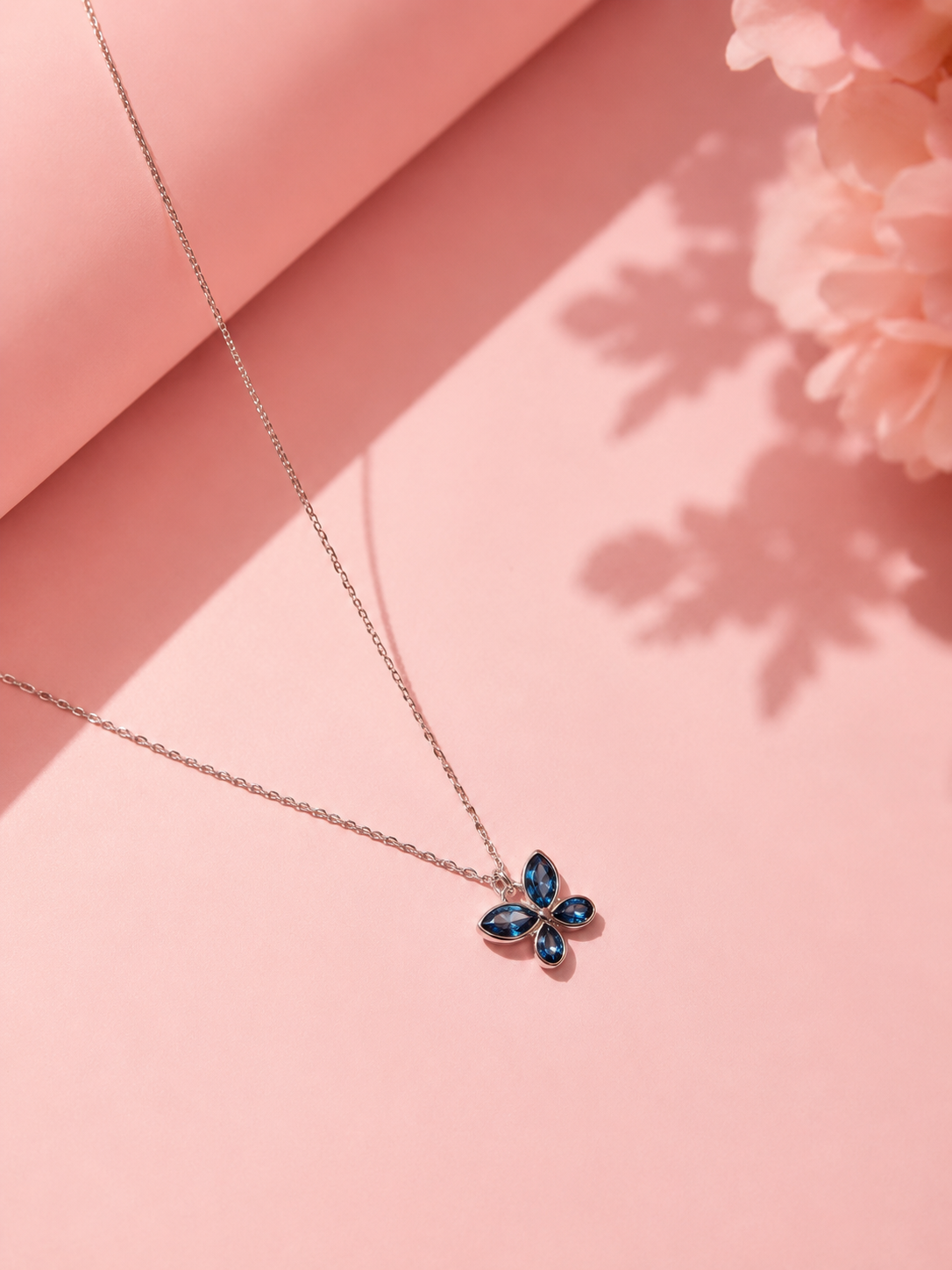Papillon Sapphire Butterfly Necklace & Earring Set