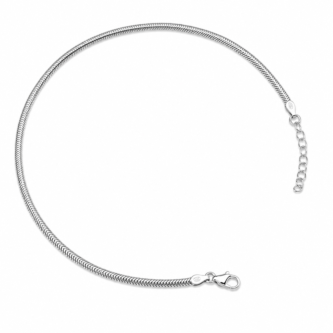 Nyra Oxidized Silver Snake Chain Bracelet