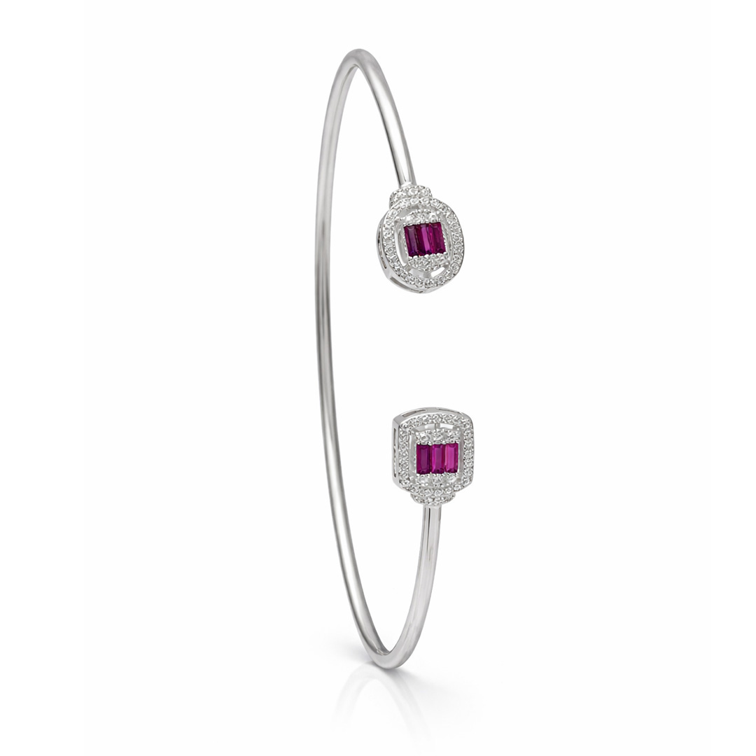Ruby Halo Open Cuff Bracelet – Classic Edit