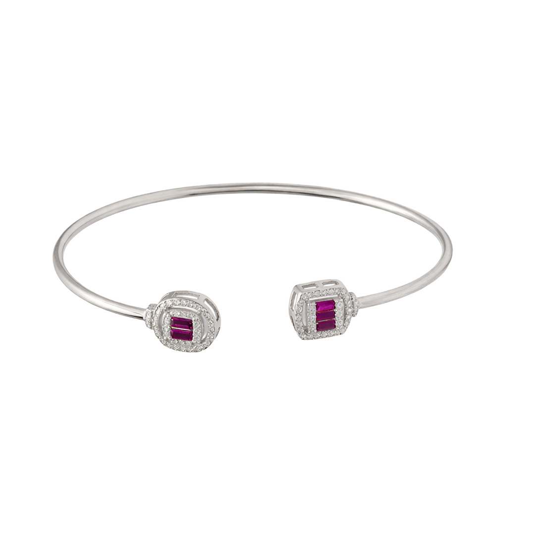Ruby Halo Open Cuff Bracelet – Classic Edit