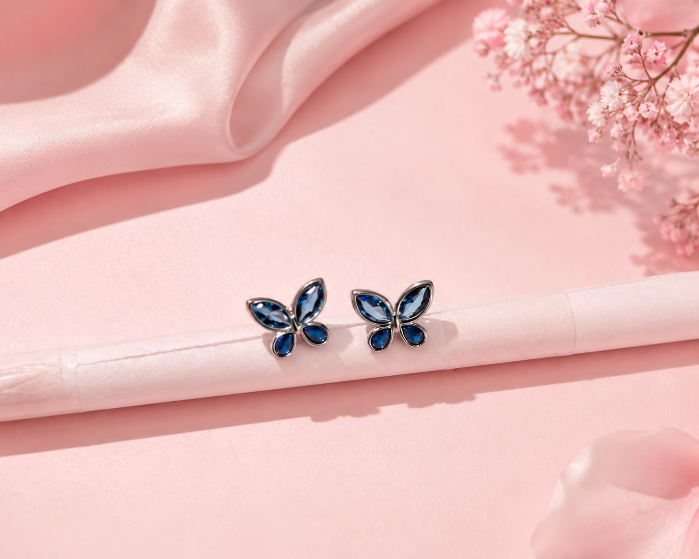 Papillon Sapphire Butterfly Necklace & Earring Set