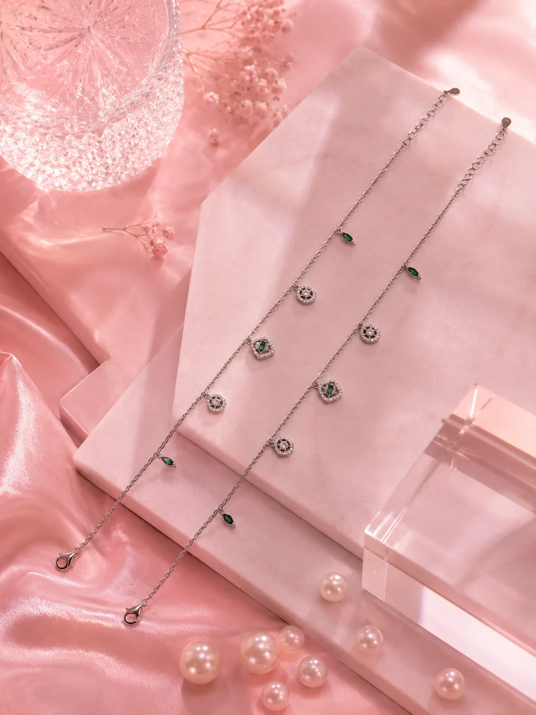 Baguette Sparkle Anklet