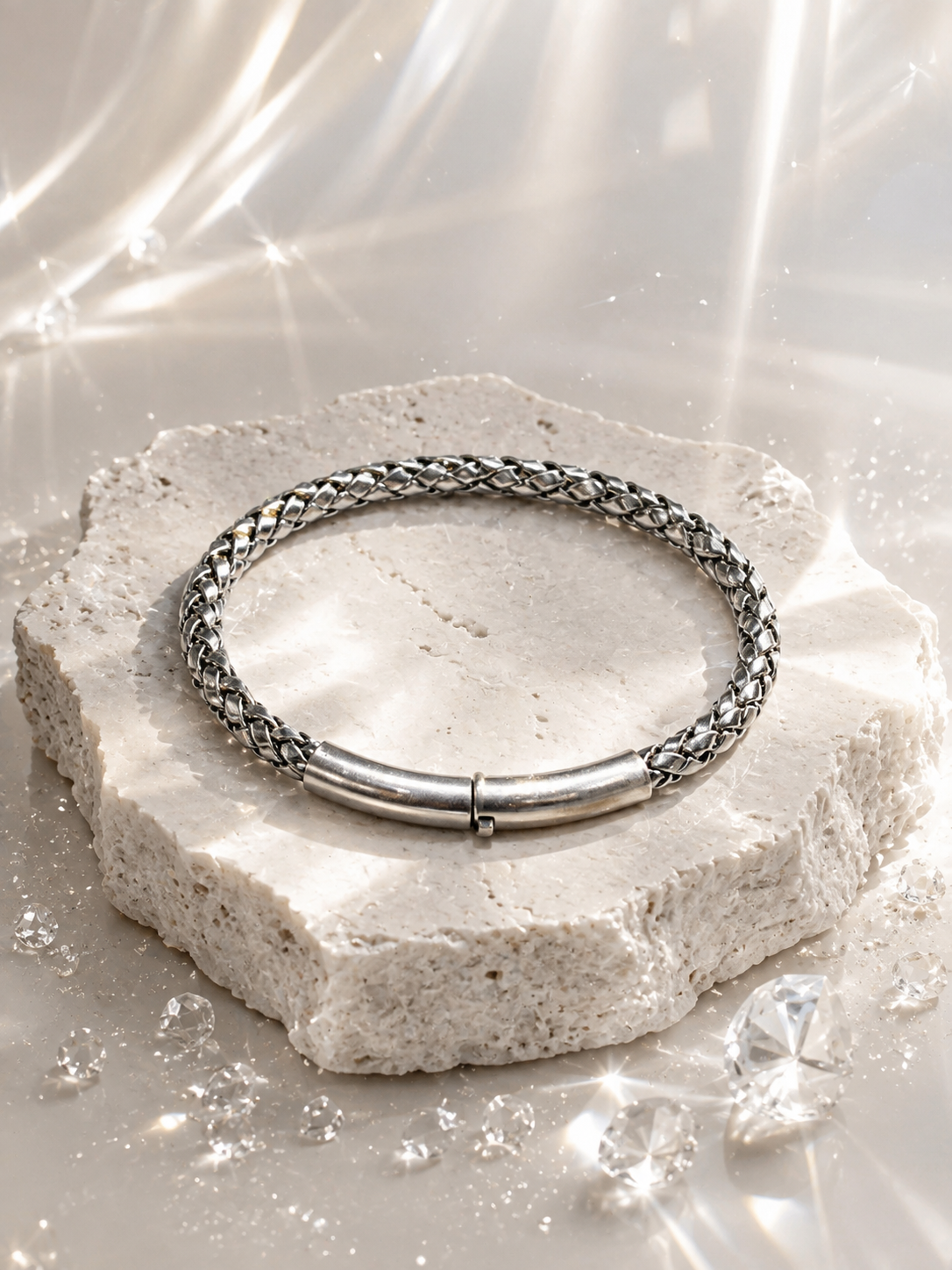 Woven Chain Bar Men's Bracelet
