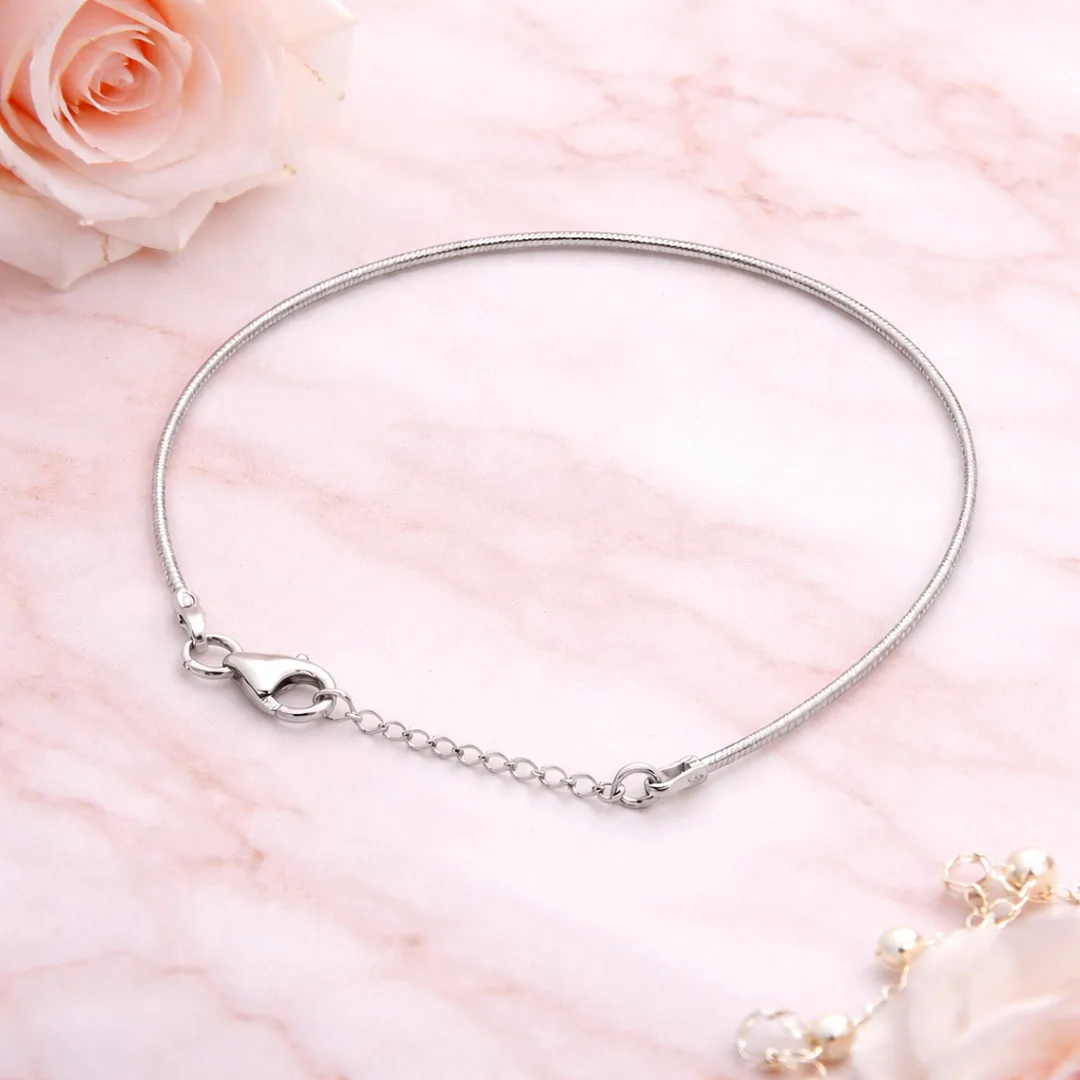 Sleek Silver Snake Chain Bracelet