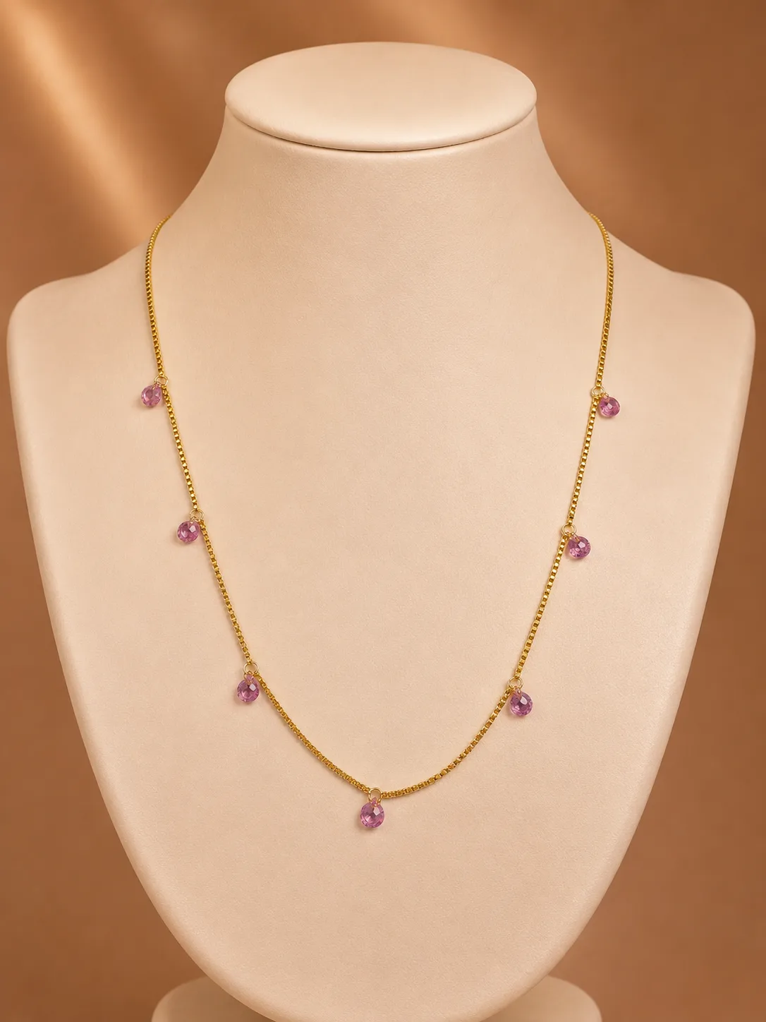 Pink Drop Necklace