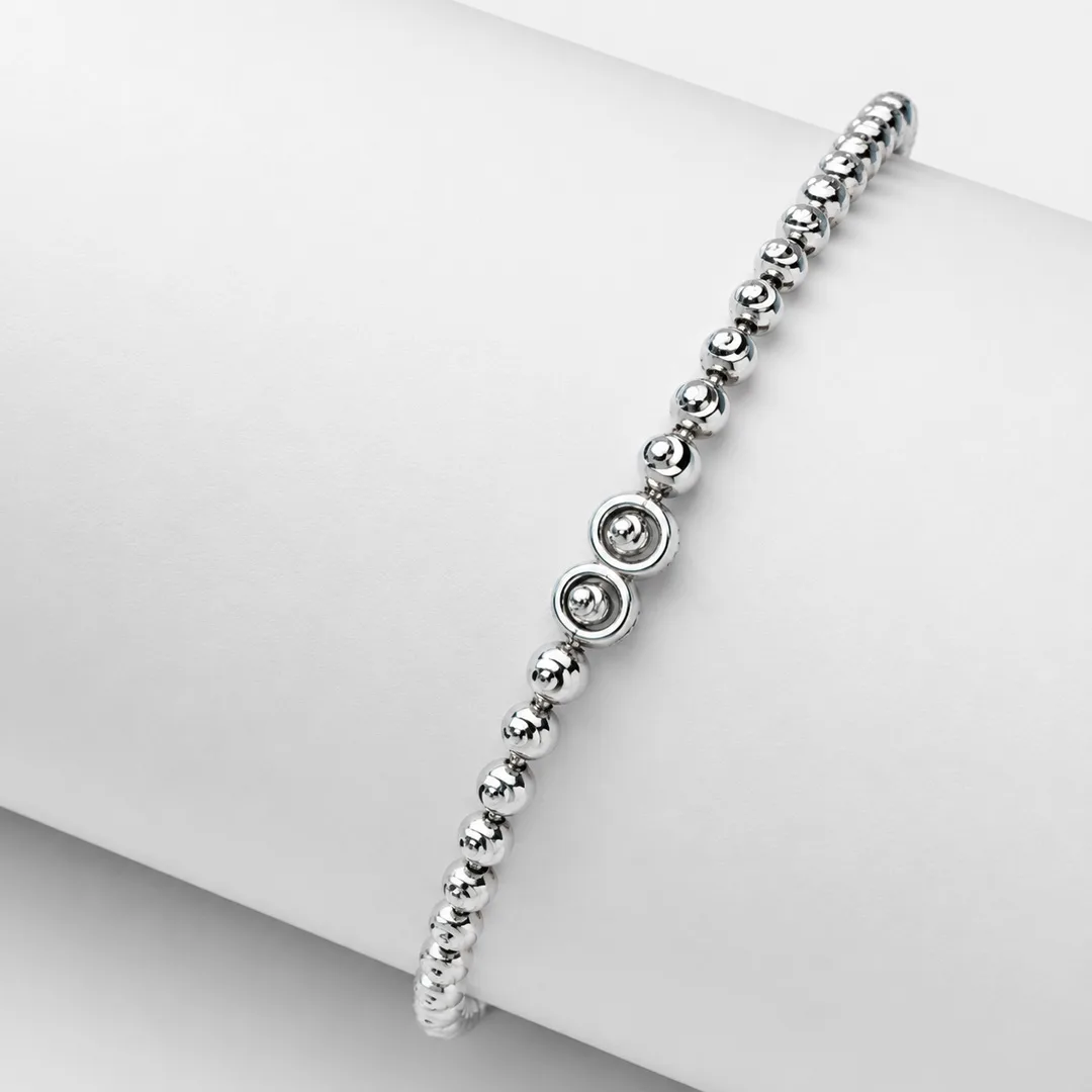 Stellar Silver Ball-Chain Bracelet