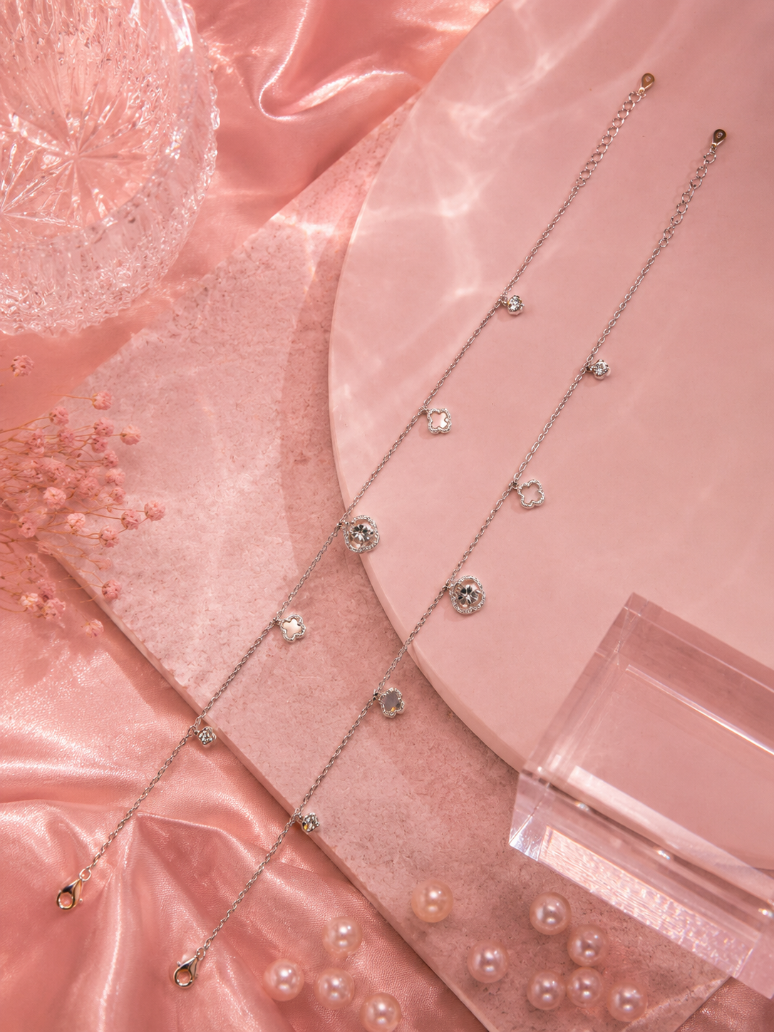 Pearl Clover Anklet