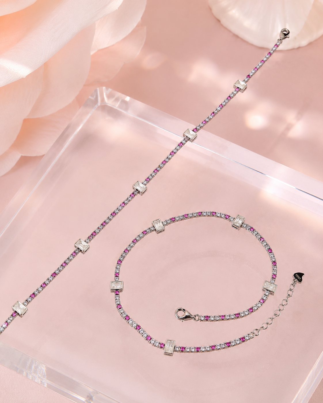 Pink Sparkle Anklet
