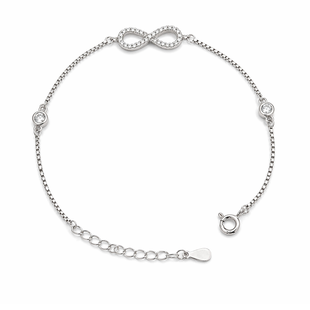 Infinita Silver Infinity Bracelet